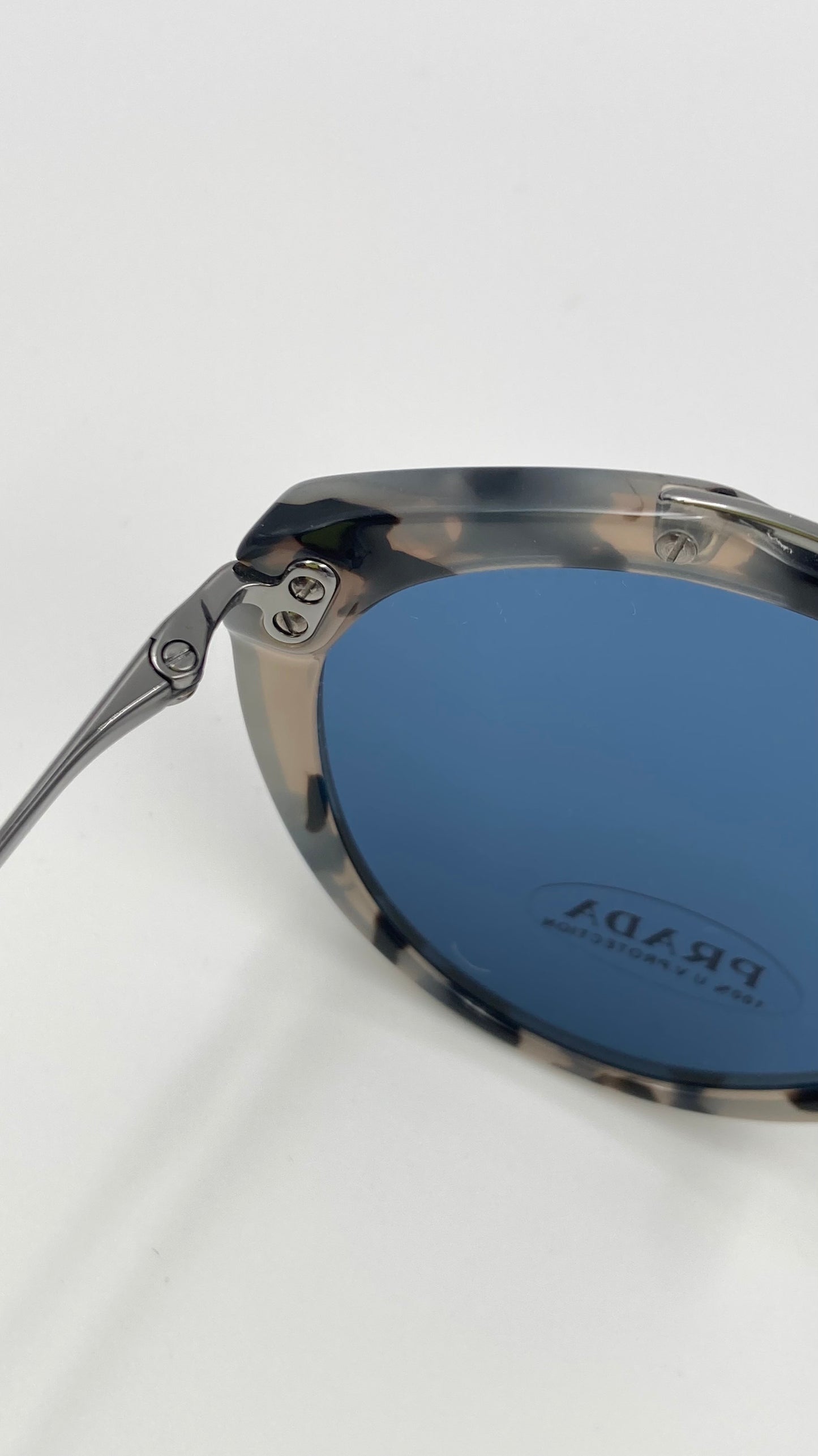 *NEW* PRADA CONCEPTUAL SUNGLASSES PR18U HU7219 53/24/140 - GREY HAVANA/BLUE