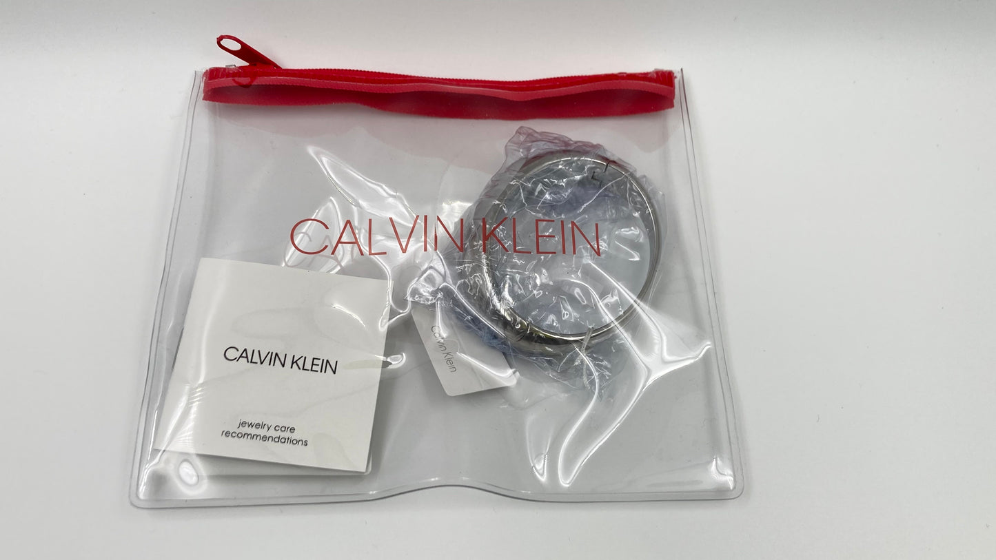 Neu CALVIN KLEIN ELLIPSE STONE ARMBAND KJ3QWD02010M - SILBER/GRAU - M