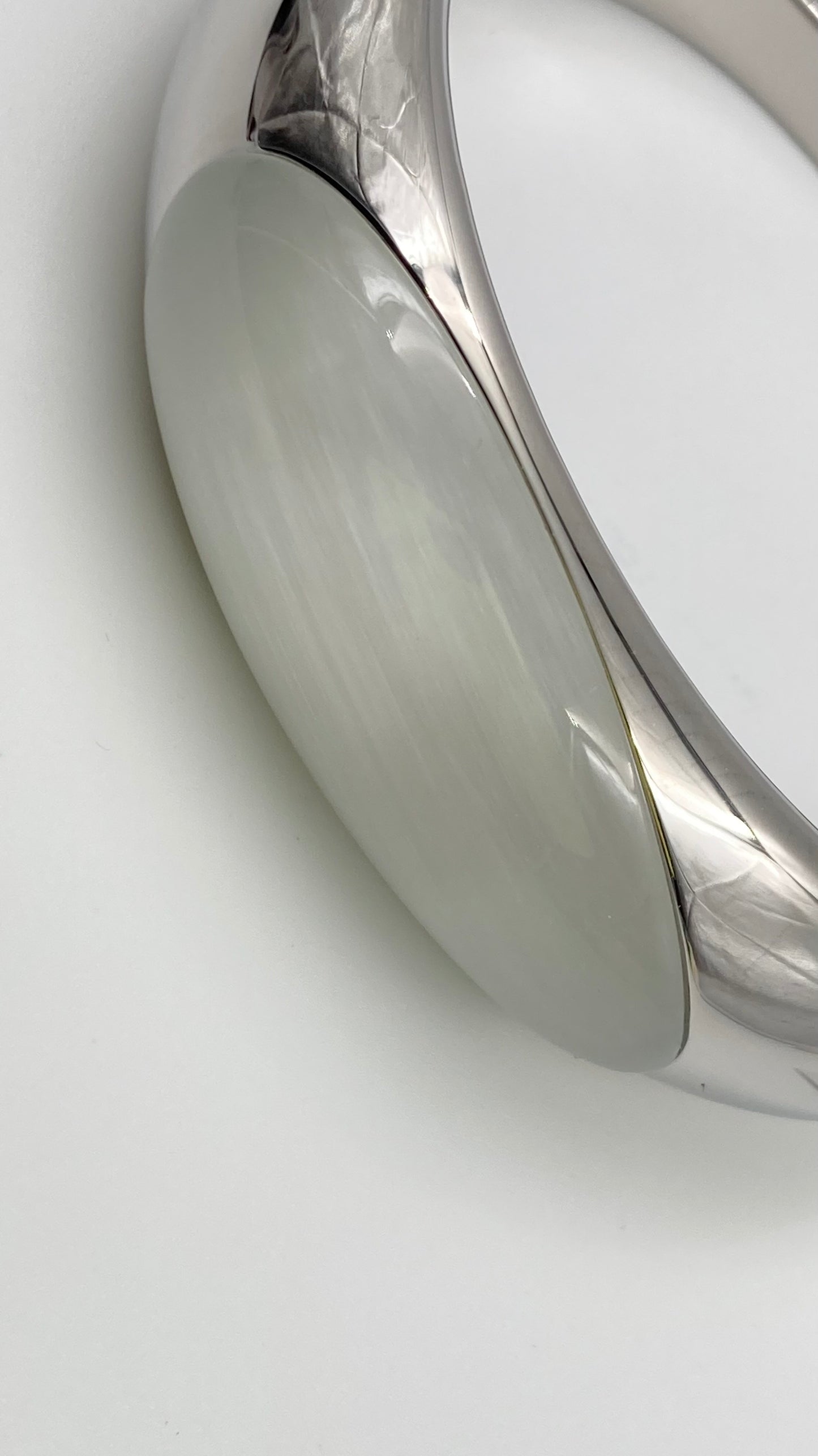 Neu CALVIN KLEIN ELLIPSE STONE ARMBAND KJ3QWD02010M - SILBER/GRAU - M