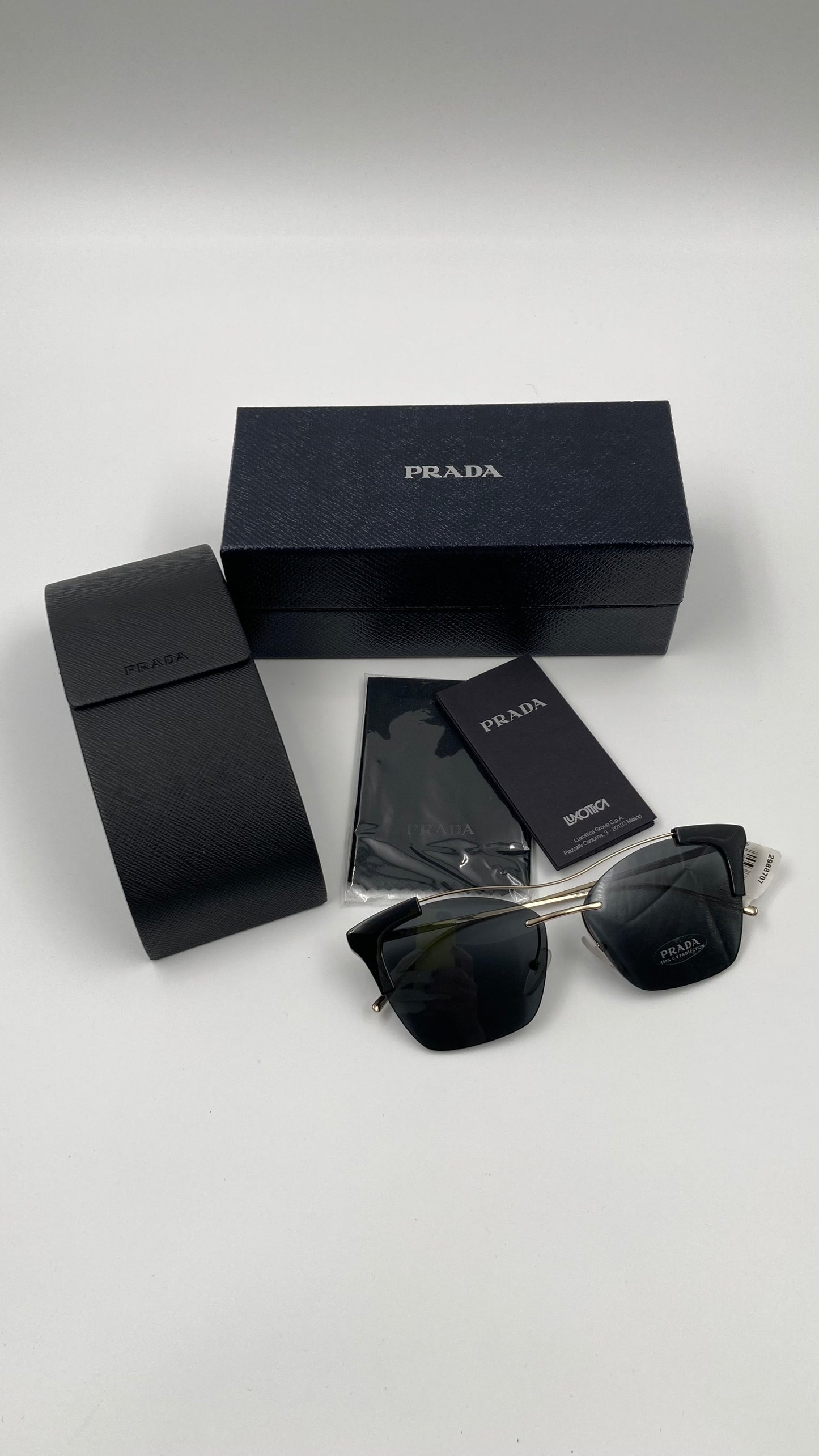 *NEW* PRADA CONCEPTUAL PR 21U KUI5S0 - 57 13 140 SUNGLASSES - PALE GOLD/GREY