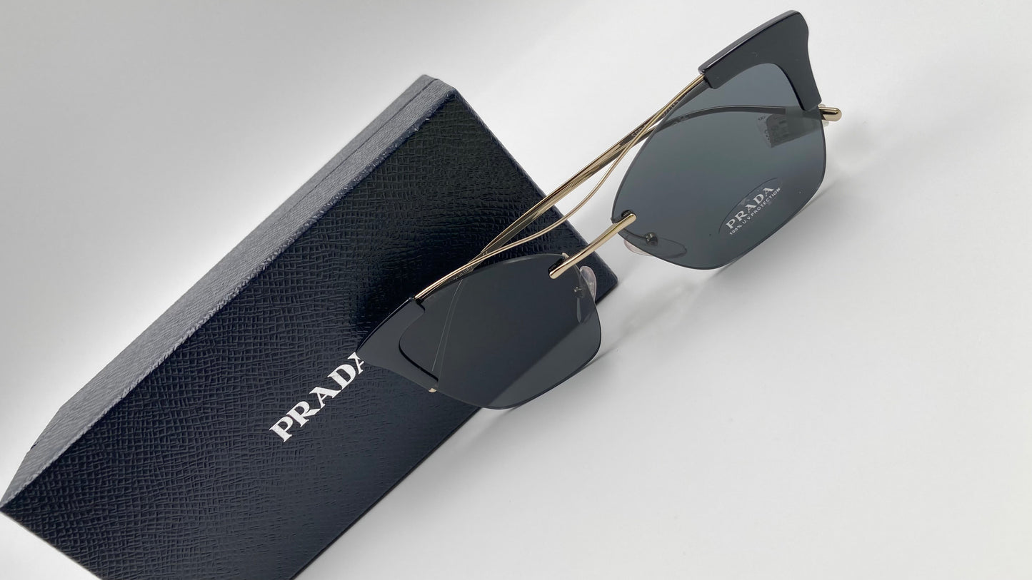 *NEW* PRADA CONCEPTUAL PR 21U KUI5S0 - 57 13 140 SUNGLASSES - PALE GOLD/GREY