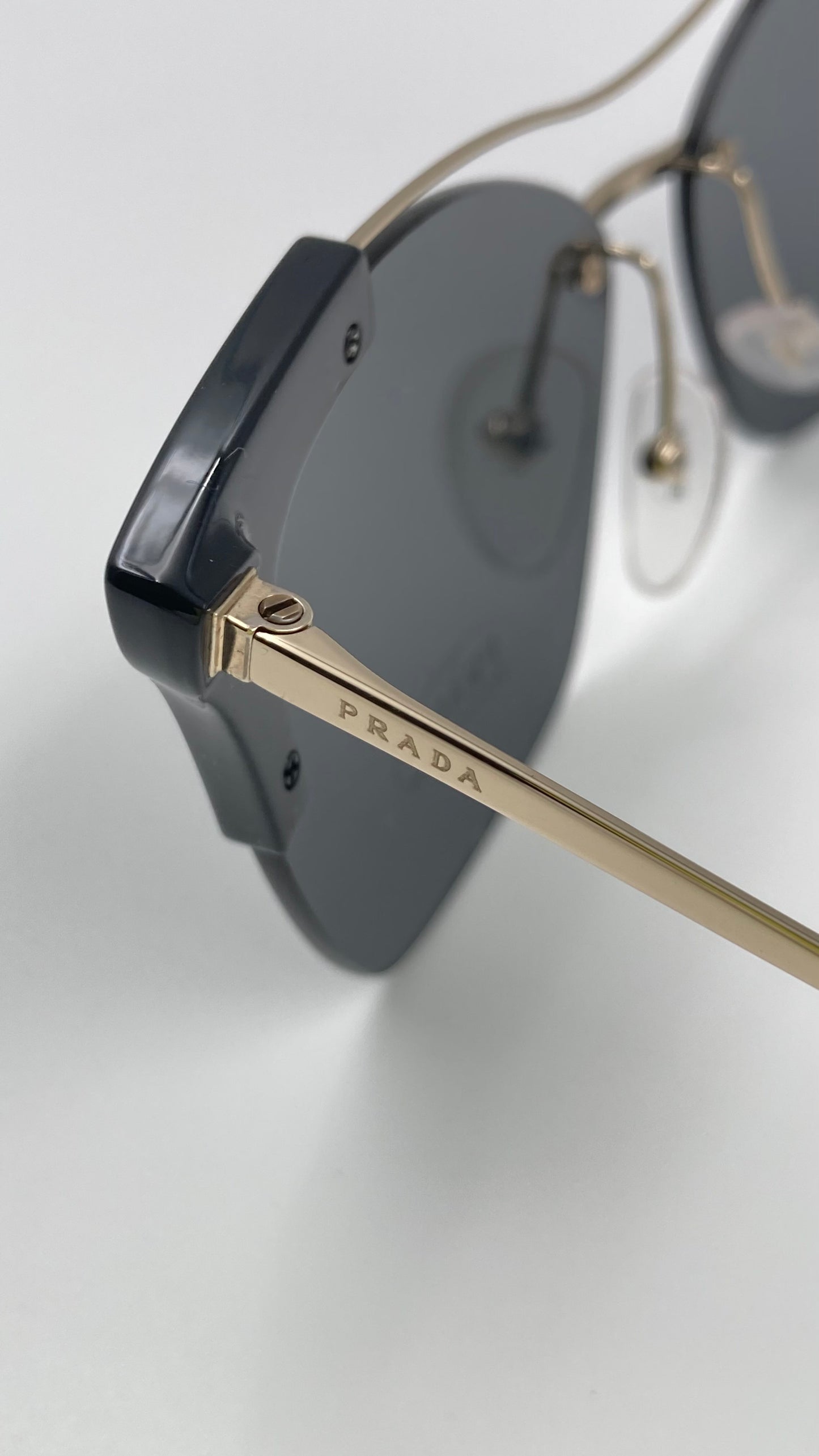 *NEW* PRADA CONCEPTUAL PR 21U KUI5S0 - 57 13 140 SUNGLASSES - PALE GOLD/GREY
