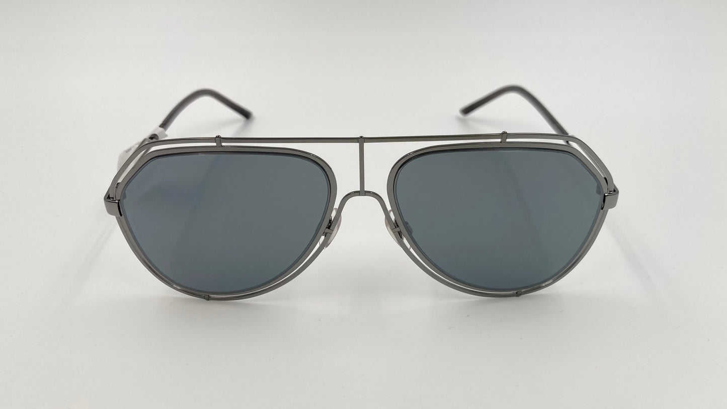 *NEW* DOLCE&GABBANA DG2176 04/6G SUNGLASSES - GUNMETAL/LIGHT GREY MIRROR