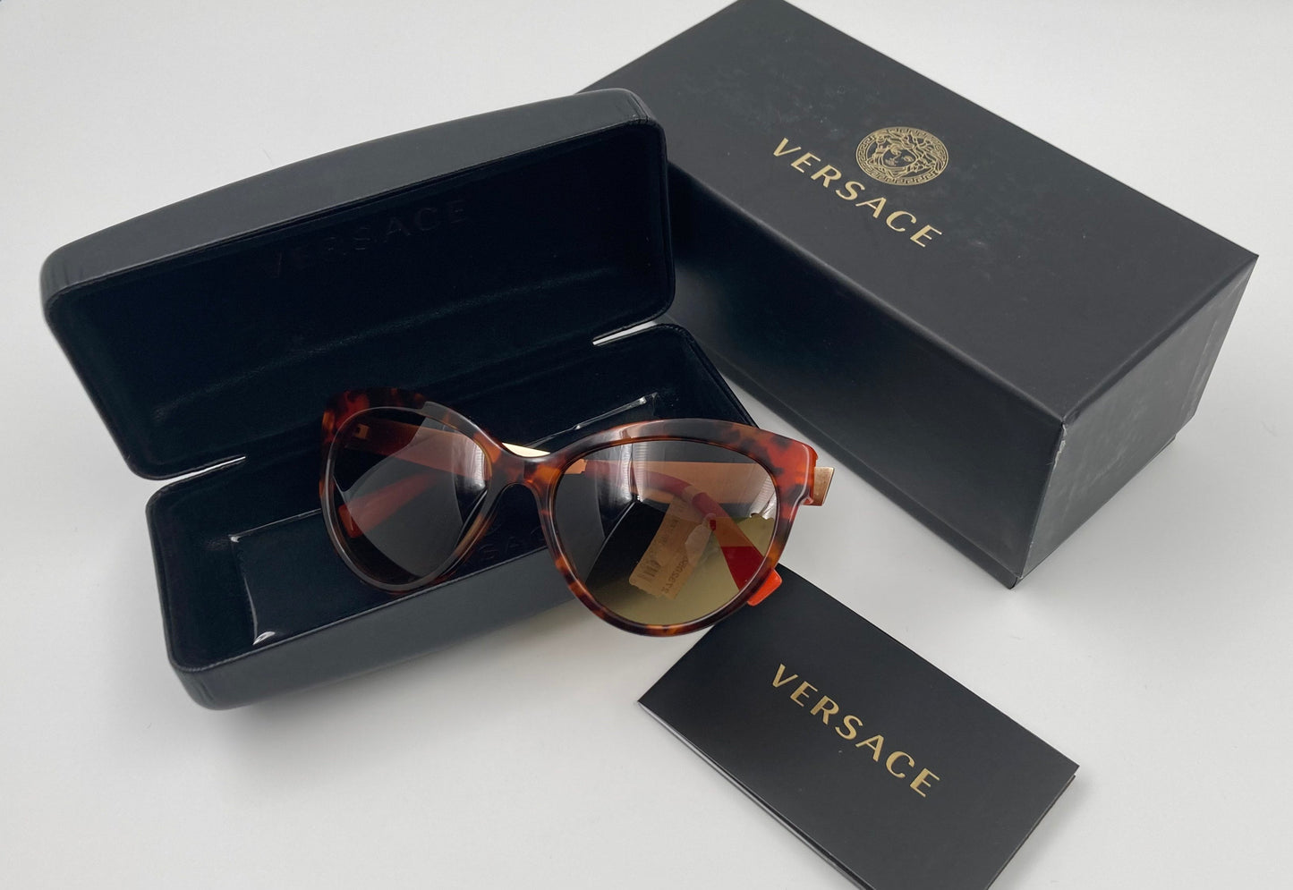 *NEW* VERSACE SUNGLASSES VE4338 524413 57 mm HAVANA/ORANGE/BROWN GRADIENT