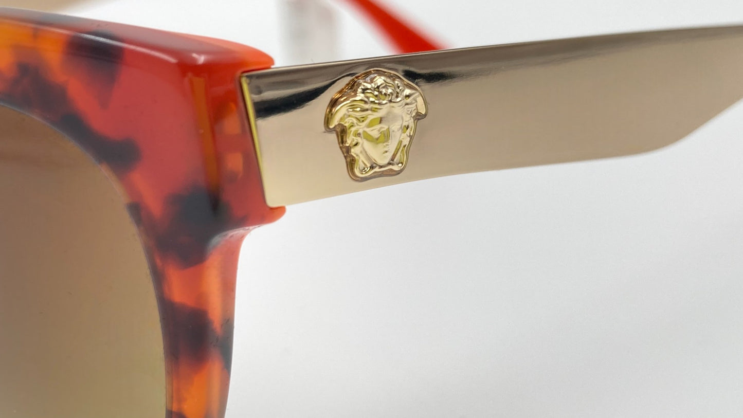 *NEW* VERSACE SUNGLASSES VE4338 524413 57 mm HAVANA/ORANGE/BROWN GRADIENT