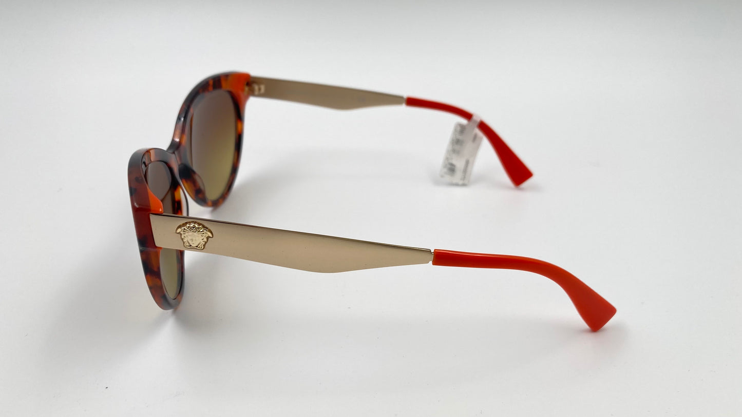 *NEW* VERSACE SUNGLASSES VE4338 524413 57 mm HAVANA/ORANGE/BROWN GRADIENT