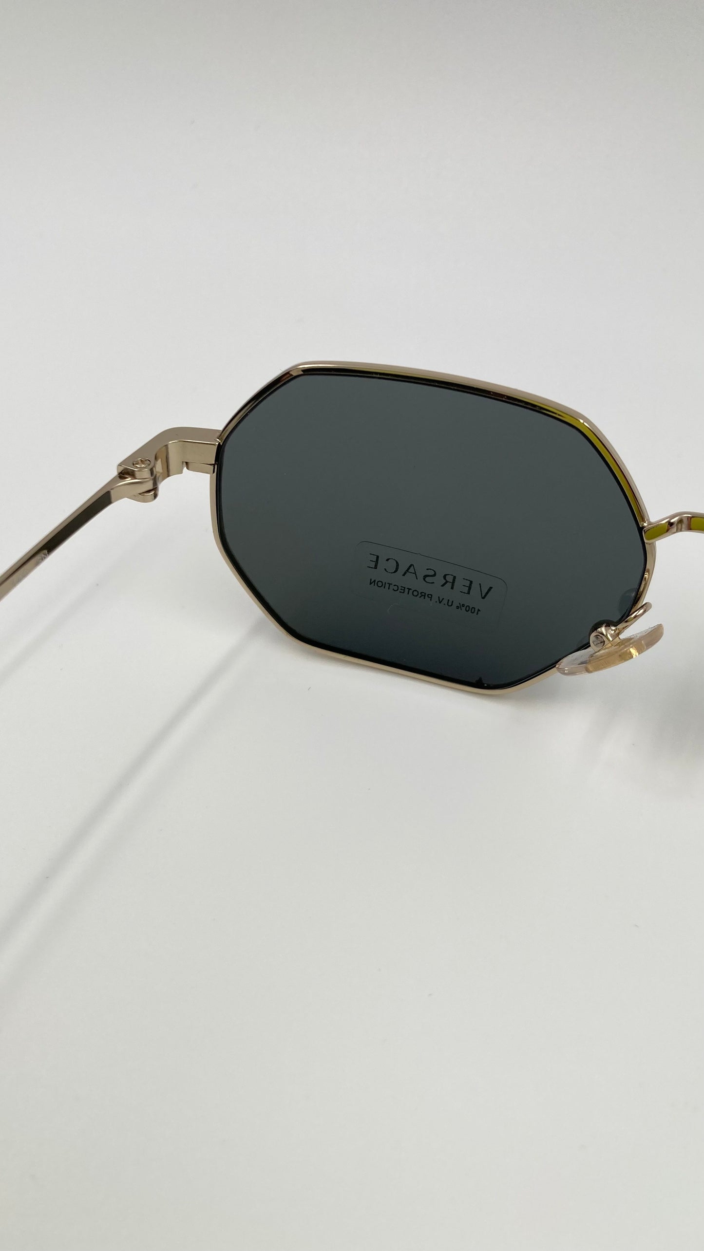 *NEW* VERSACE VE2194 1252/87 UNISEX SUNGLASSES - PALE GOLD/GREY