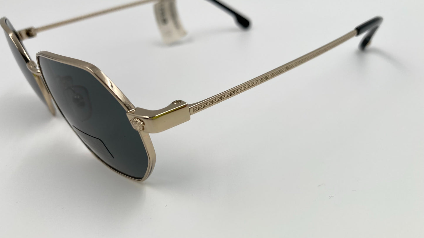 *NEW* VERSACE VE2194 1252/87 UNISEX SUNGLASSES - PALE GOLD/GREY