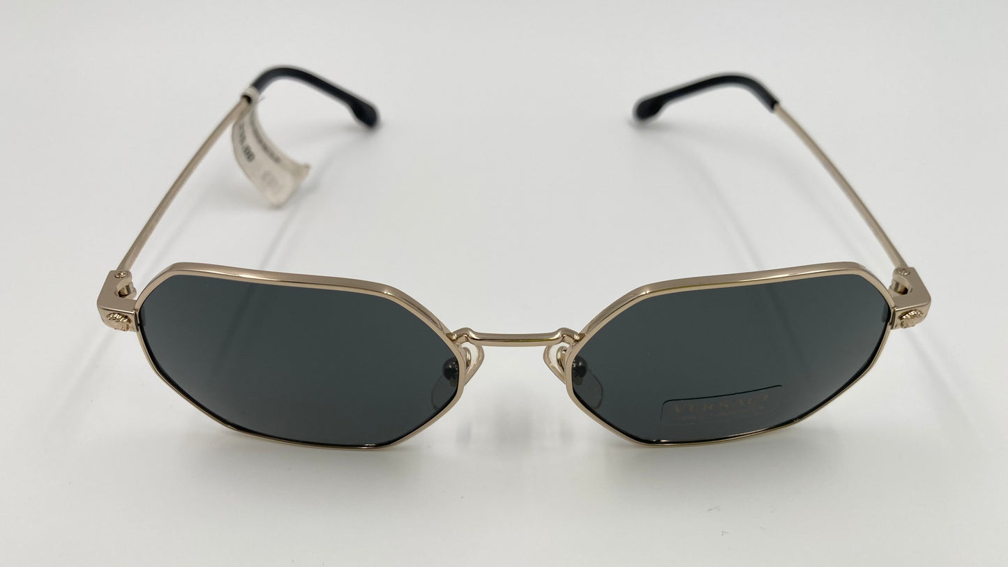 *NEW* VERSACE VE2194 1252/87 UNISEX SUNGLASSES - PALE GOLD/GREY