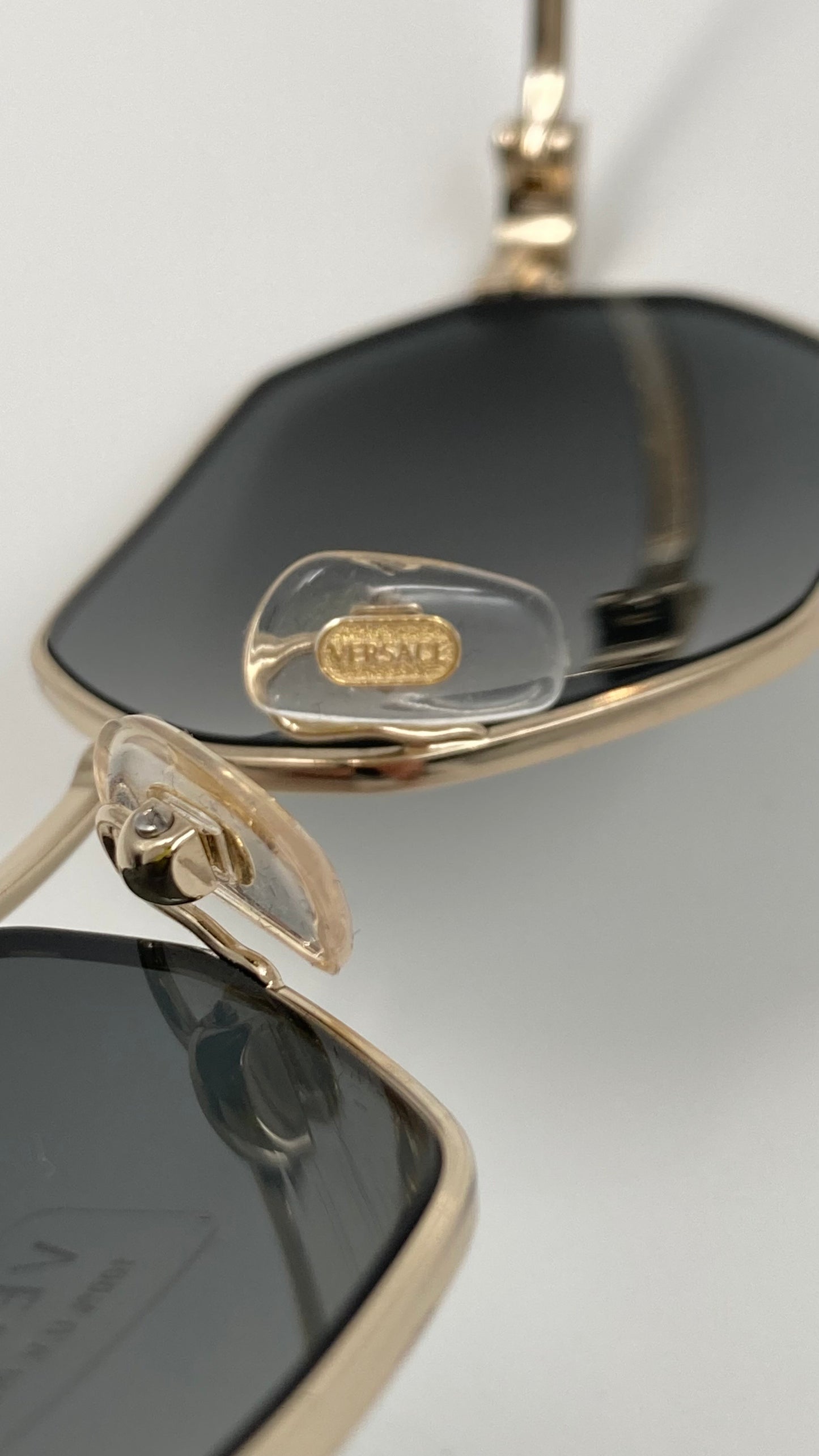 *NEW* VERSACE VE2194 1252/87 UNISEX SUNGLASSES - PALE GOLD/GREY