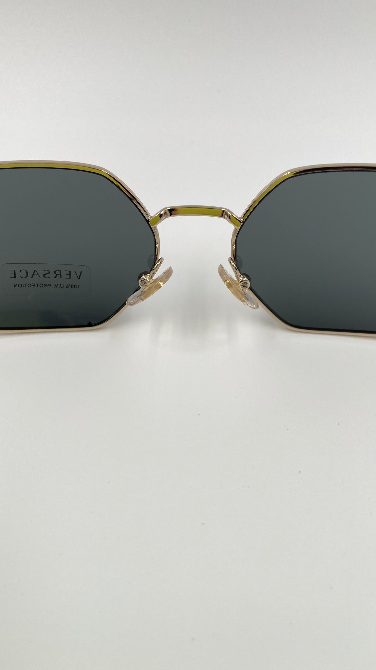 *NEW* VERSACE VE2194 1252/87 UNISEX SUNGLASSES - PALE GOLD/GREY