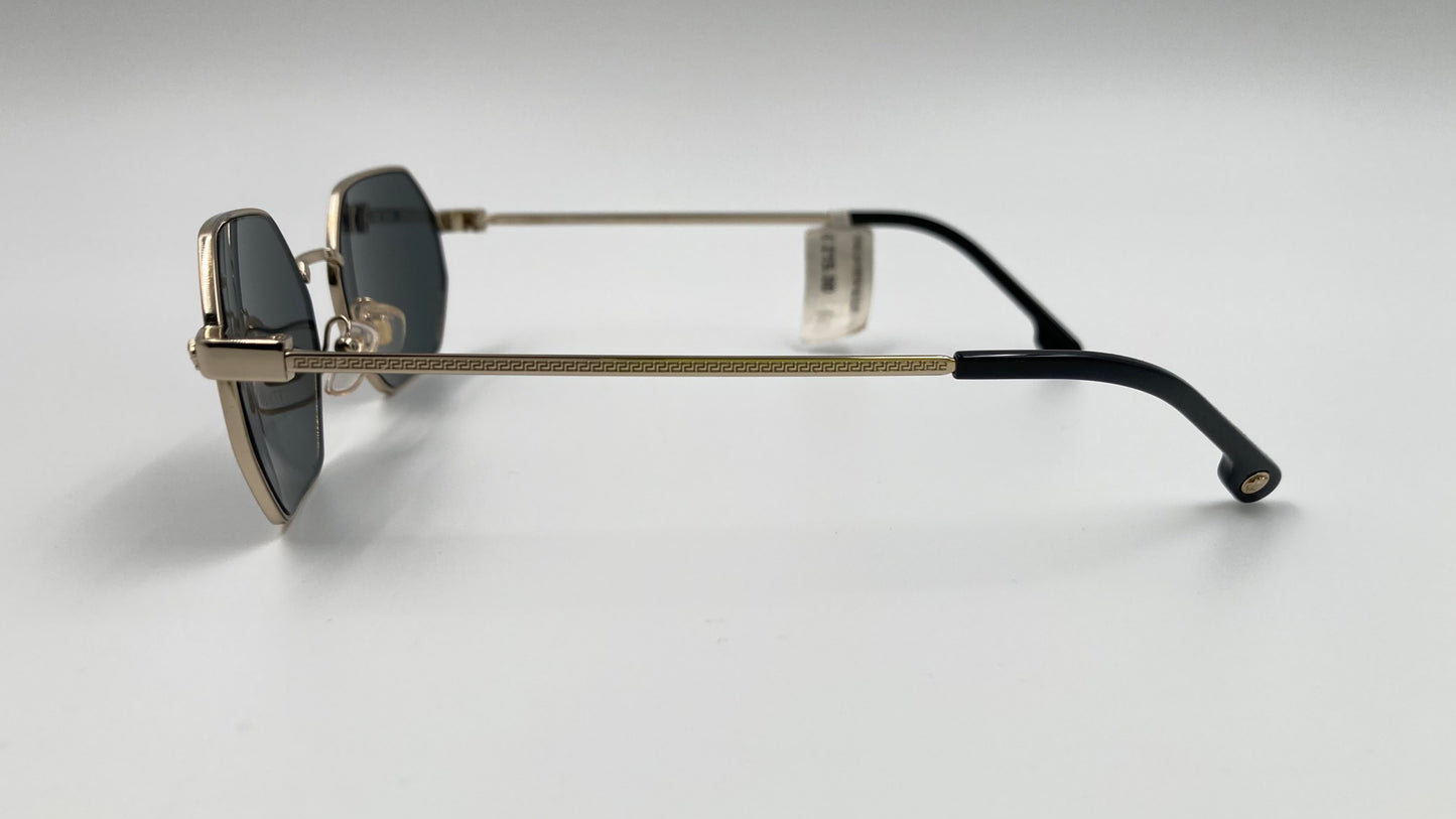 *NEW* VERSACE VE2194 1252/87 UNISEX SUNGLASSES - PALE GOLD/GREY