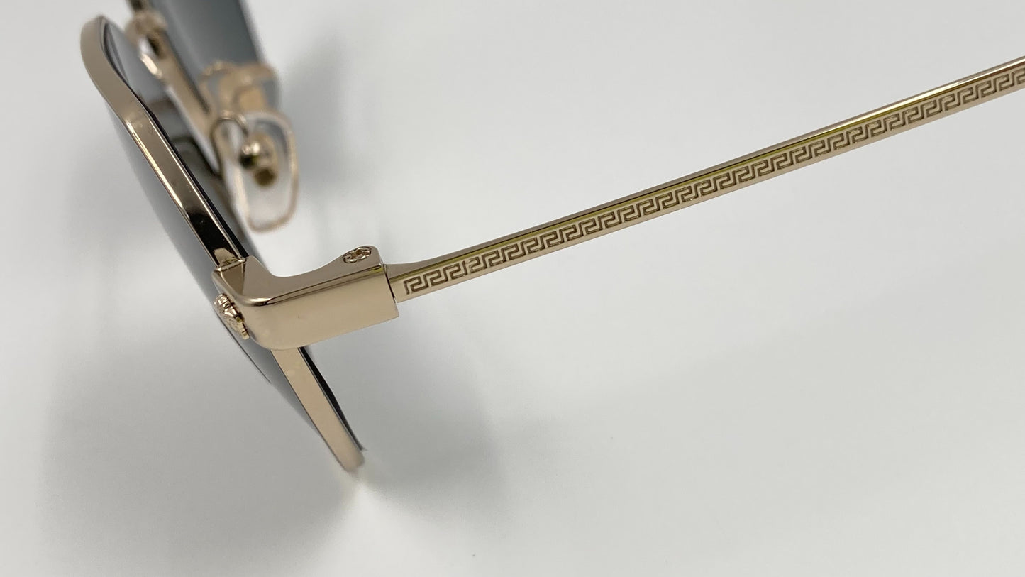 *NEW* VERSACE VE2194 1252/87 UNISEX SUNGLASSES - PALE GOLD/GREY