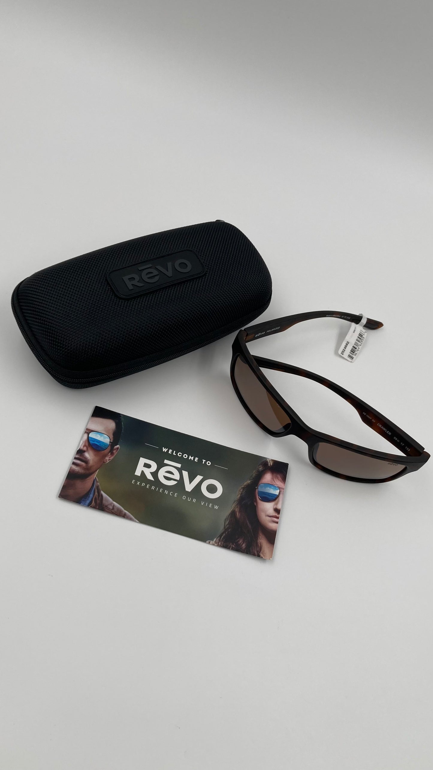 *NEW* REVO CRAWLER RE1027-02 BR SUNGLASSES - MATTE TORTOISE POLARIZED/BROWN TERRA