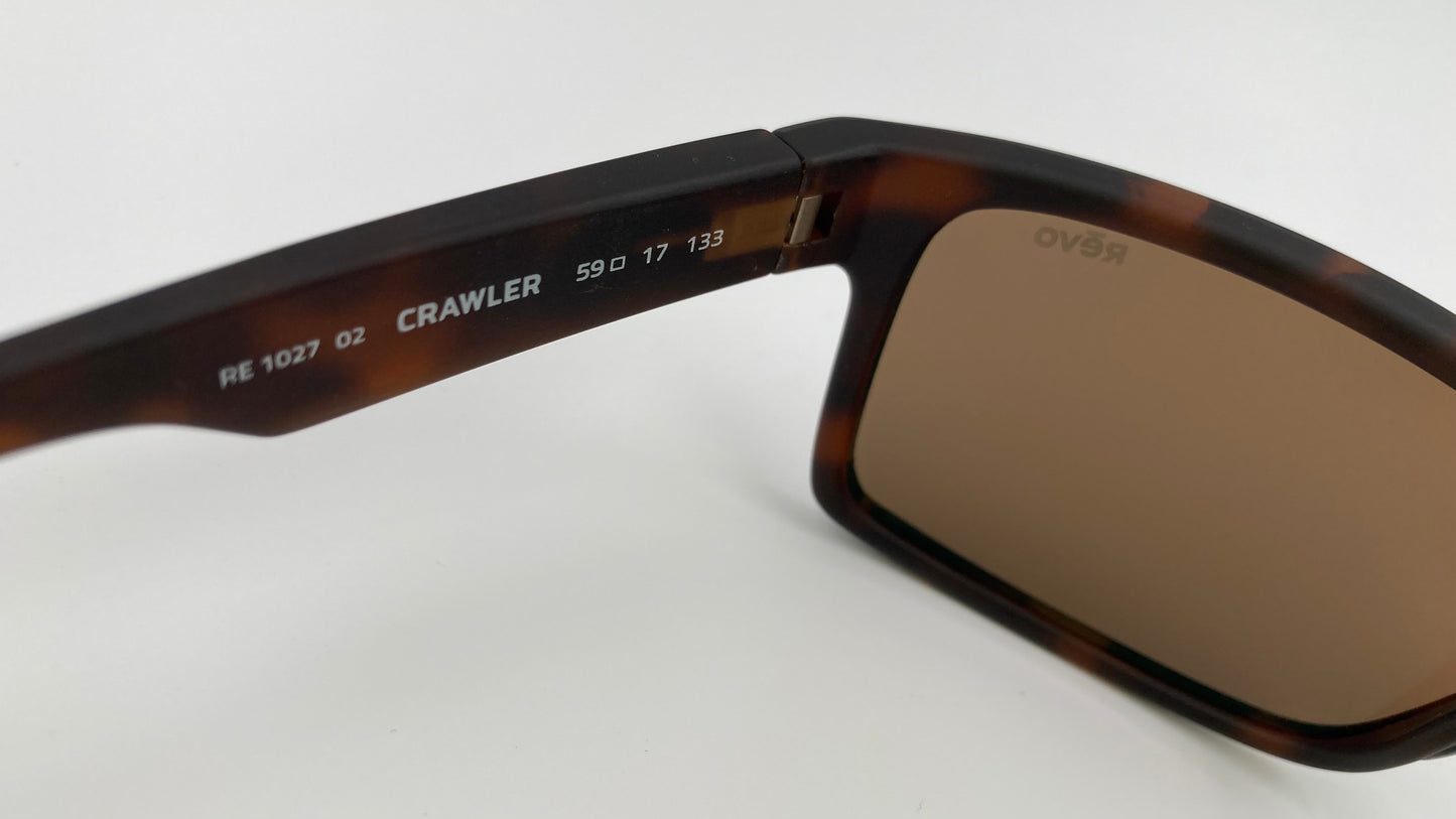 *NEW* REVO CRAWLER RE1027-02 BR SUNGLASSES - MATTE TORTOISE POLARIZED/BROWN TERRA