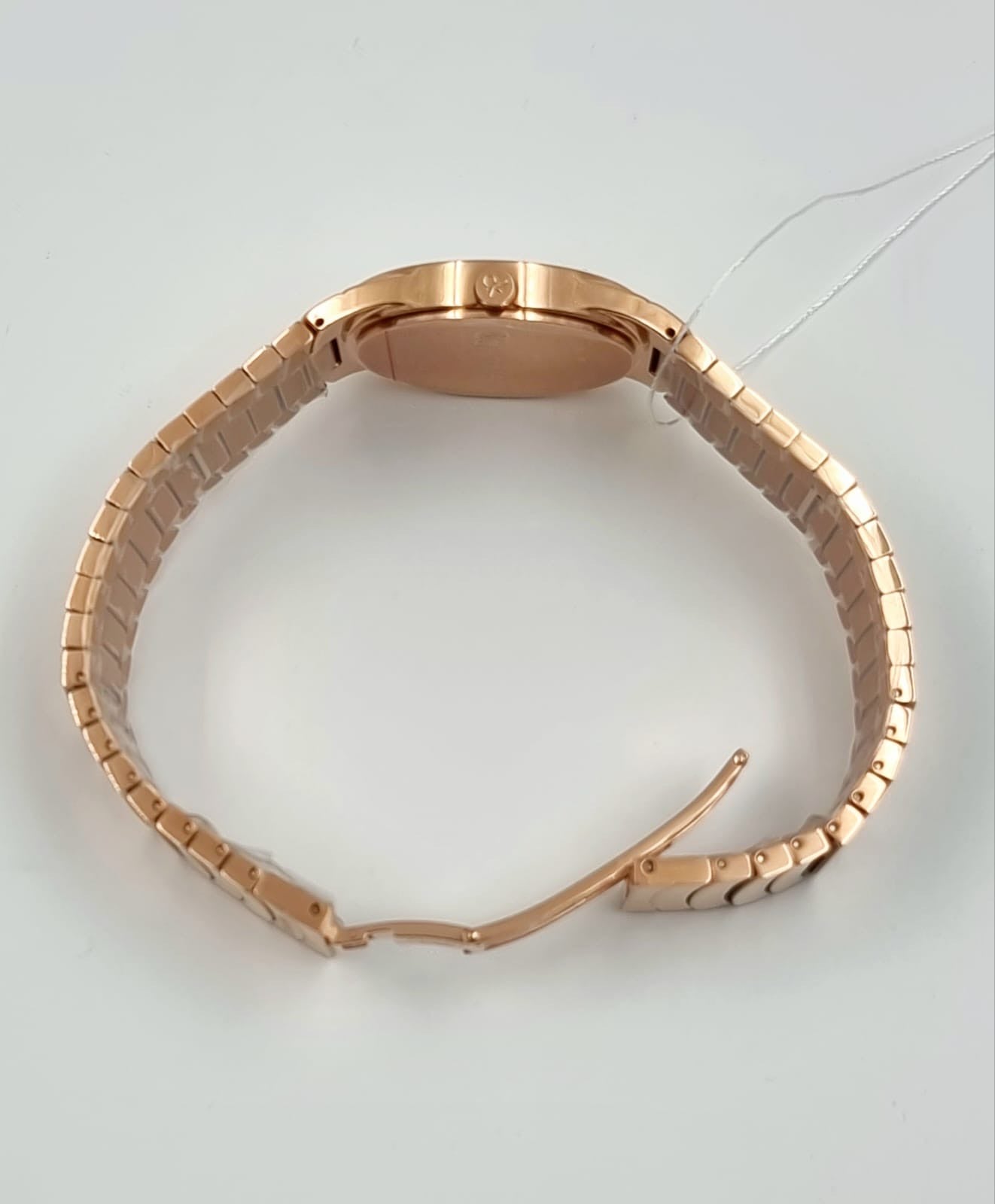 Neue, in der Schweiz hergestellte CALVIN KLEIN Whirl Damen-Quarzuhr mit silbernem Zifferblatt und Roségold-PVD