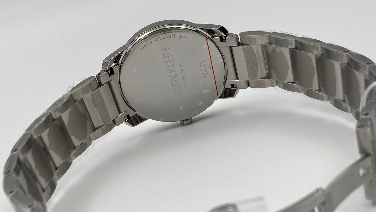 New Swiss Made CALVIN KLEIN City Extension Quartz Silver Dial Unisex Watch