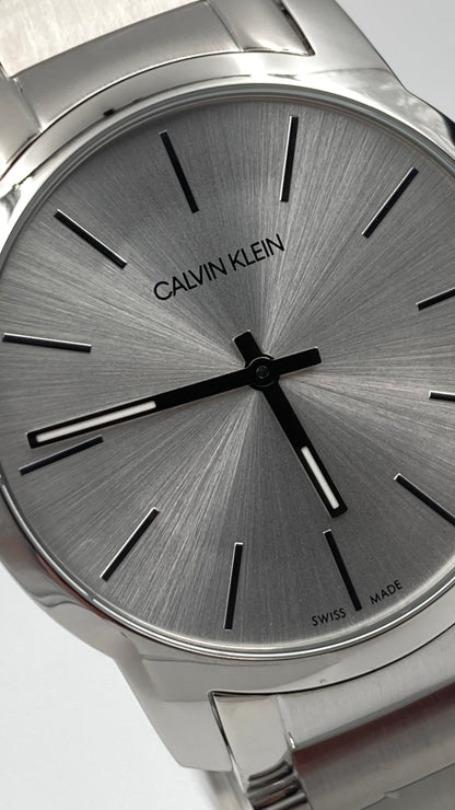 New Swiss Made CALVIN KLEIN City Extension Quartz Silver Dial Unisex Watch