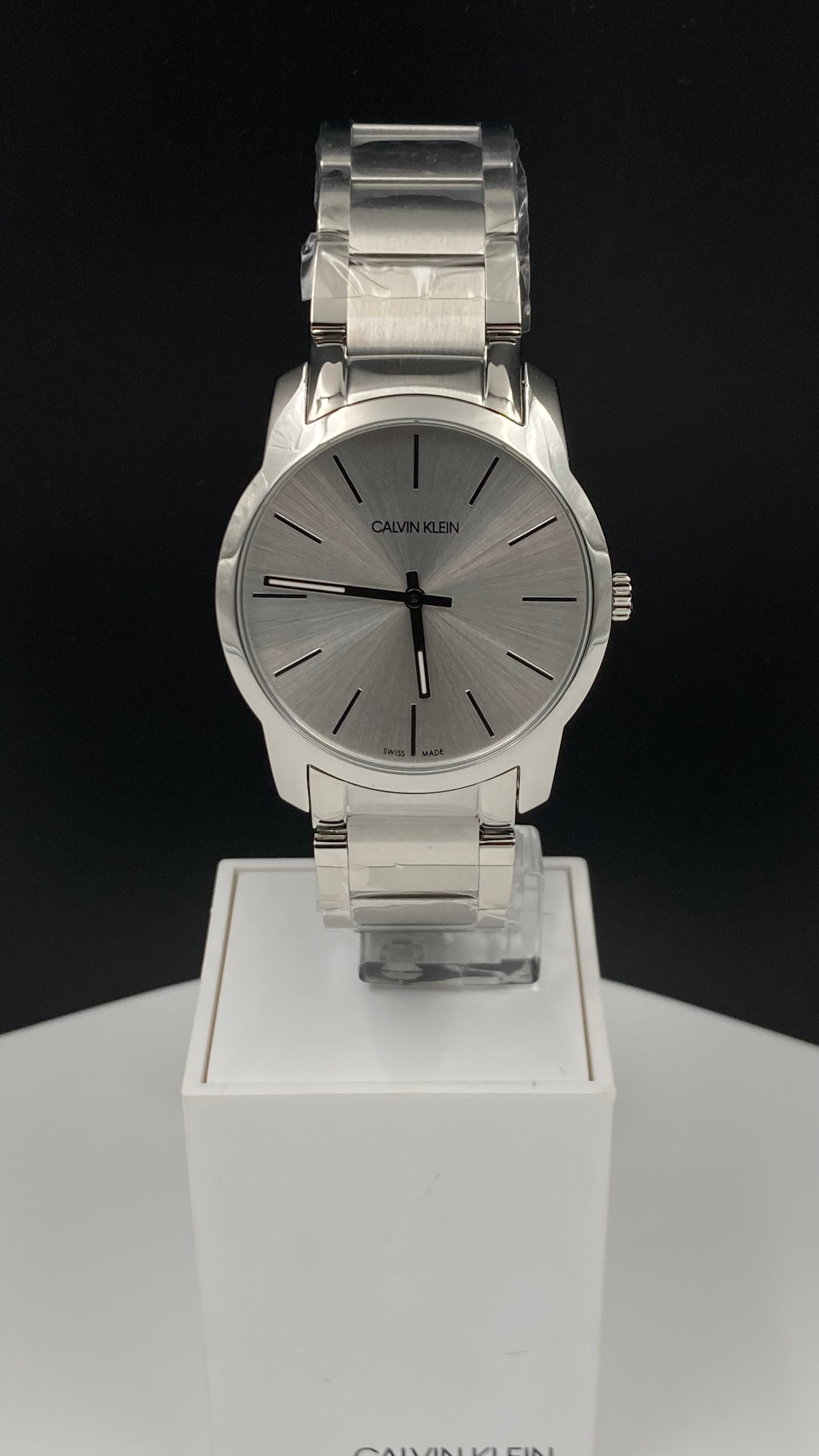 New Swiss Made CALVIN KLEIN City Extension Quartz Silver Dial Unisex Watch