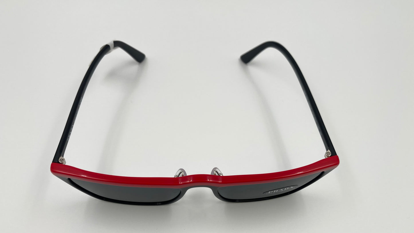 *NEW* PRADA ULTRAVOX SPECIAL COLLECTION SPR19U YVH 5S0 SUNGLASSES - BLACK/RED