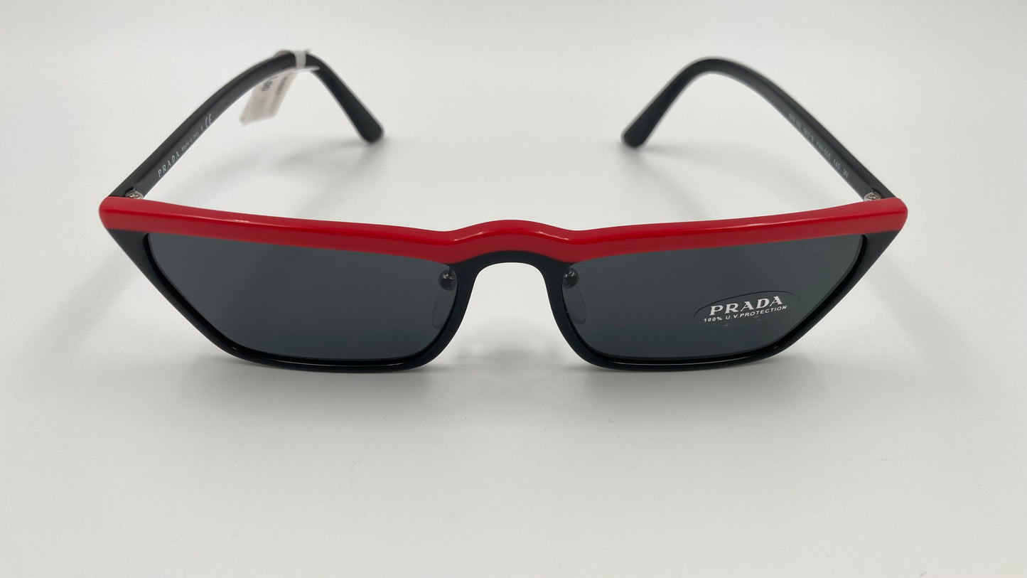*NEW* PRADA ULTRAVOX SPECIAL COLLECTION SPR19U YVH 5S0 SUNGLASSES - BLACK/RED