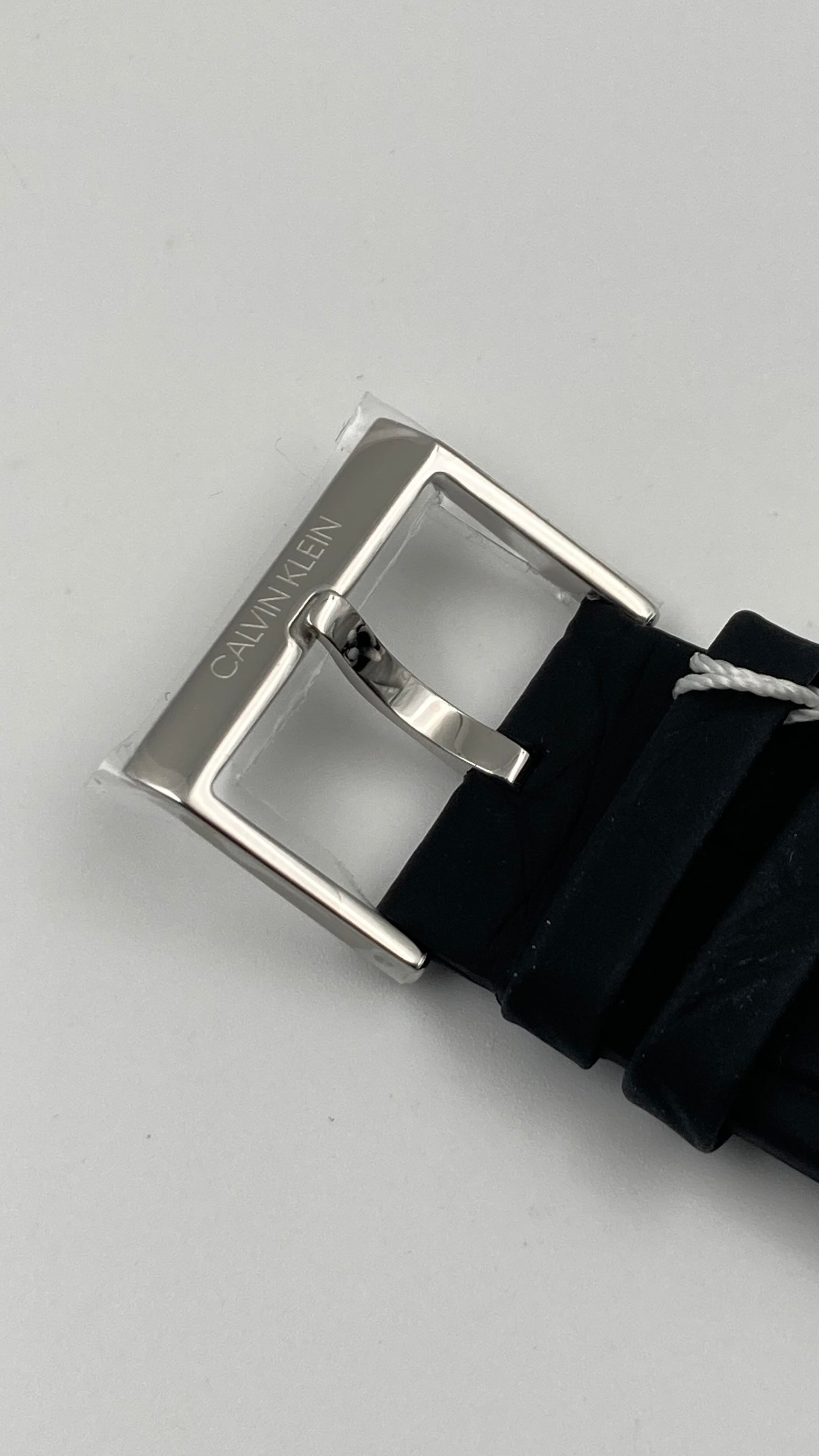 New Swiss Made CALVIN KLEIN Time Black Leather Strap Men's Quartz Watch